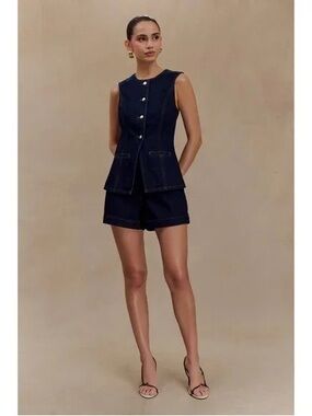 Meshki Abel Indigo Denim Shorts